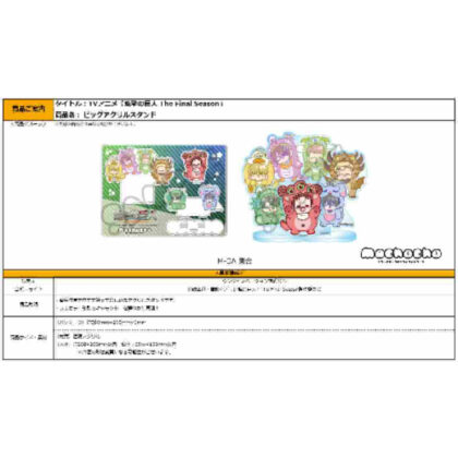 Attack on Titan The Final Season 11th Big Acrylic Stand M-OA Collection (進撃の巨人 The Final Season 第11弾 ビッグアクリルスタンド M-OA 集合)