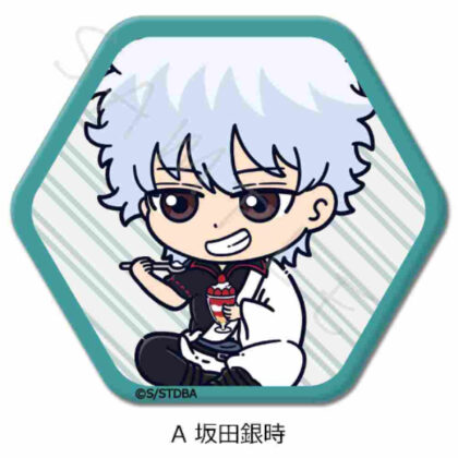 Gintama Hexagonal Can Badge A Gintoki Sakata (銀魂 六角形缶バッジ A 坂田銀時)