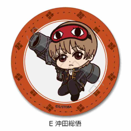Gintama Leather Badge (Round) E Okita Sougo (銀魂 レザーバッジ(丸形) E 沖田総悟)