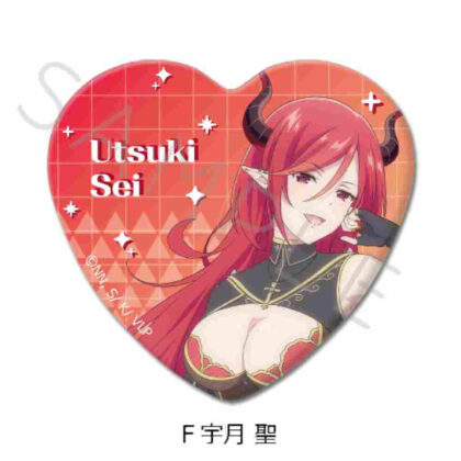 I'm a VTuber, but when I forgot to turn off the stream, I became a legend Heart-shaped can badge F Hijiri Uzuki (VTuberなんだが配信切り忘れたら伝説になってた ハート型缶バッジ F 宇月聖)