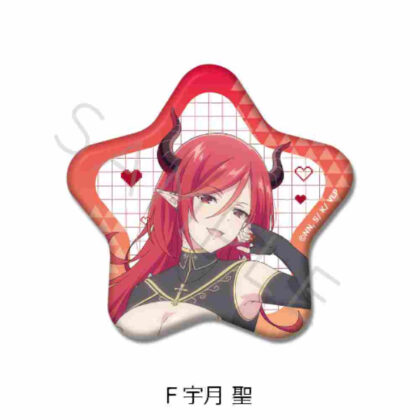 I'm a VTuber, but when I forgot to turn off the stream, it became a legend Star-shaped can badge F Hijiri Uzuki (VTuberなんだが配信切り忘れたら伝説になってた 星型缶バッジ F 宇月聖)