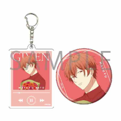 Acrylic key chain & can badge set Movie Given Hiiragi mix01 Mafuyu Sato Color shirt Ver. (Original illustration) (アクリルキーホルダー&缶バッジセット 映画 ギヴン 柊mix01 佐藤真冬 カラーシャツVer.(描き下ろしイラスト))
