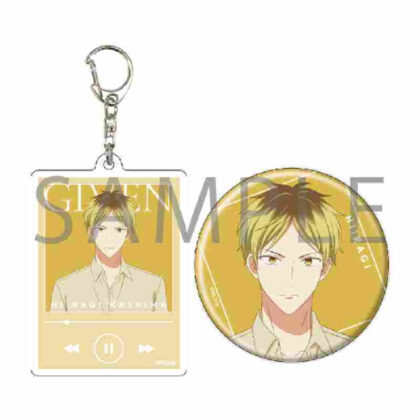 Acrylic Key Chain & Can Badge Set Movie Given Hiiragi mix02 Hiiragi Kashima Color Shirt Ver. (Original illustration) (アクリルキーホルダー&缶バッジセット 映画 ギヴン 柊mix02 鹿島柊 カラーシャツVer.(描き下ろしイラスト))