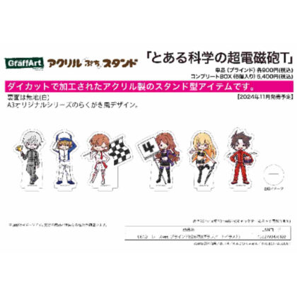 Acrylic Petit Stand A Certain Scientific Railgun T 06 Car Race Ver. (Graph Art Illustration) (アクリルぷちスタンド とある科学の超電磁砲T 06 カーレースVer.(グラフアートイラスト))
