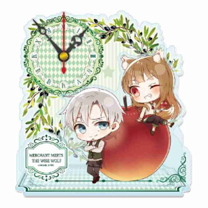 Spice and Wolf MERCHANT MEETS THE WISE WOLF Puchichoko Mini Acrylic Table Clock Apple (狼と香辛料 MERCHANT MEETS THE WISE WOLFぷちちょこミニアクリル置時計 リンゴ)