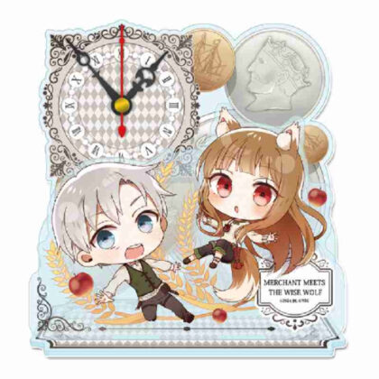 Spice and Wolf MERCHANT MEETS THE WISE WOLF Puchichoko Mini Acrylic Table Clock Coin (狼と香辛料 MERCHANT MEETS THE WISE WOLFぷちちょこミニアクリル置時計 コイン)