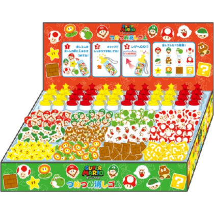 Super Mario Claw Eraser (36 bottles) (スーパーマリオ つめつめ消しゴム(ボトル36本入))