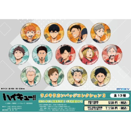 Anime “Haikyu!!” Lame Kirakan Badge Collection 3 (アニメ『ハイキュー!!』 ラメキラカンバッジコレクション3)