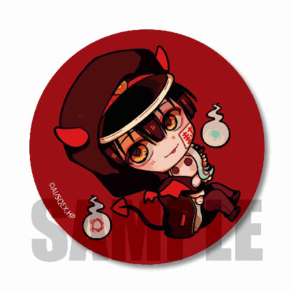 CBJA-01 缶バッジ 地縛少年花子くん 小悪魔パーカーver./花子くん(天使寧々ちゃんぬいぐる (CBJA-01 罐徽章廁所束縛花子君 小惡魔連帽衫 ver./花子君 (Angel Nene-chan 毛絨玩具)