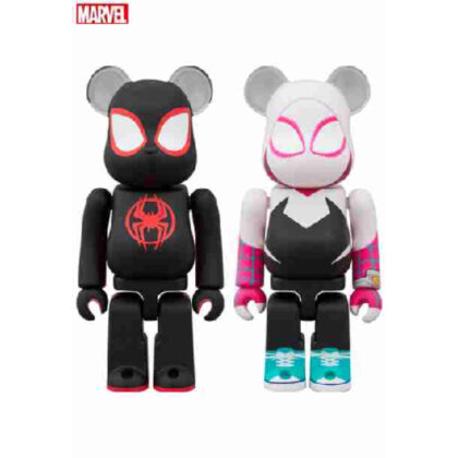 BE@RBRICK SPIDER-MAN(Miles Morales) & SPIDER-GWEN 2PCS SET (BE@RBRICK 蜘蛛人（邁爾斯·莫拉萊斯）和蜘蛛人 2 件套)