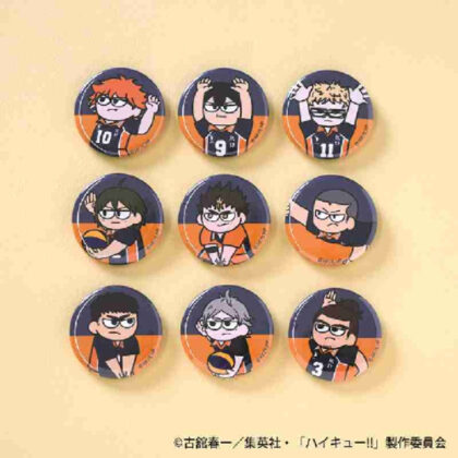 Haikyu!! Girori TD Can Badge Match Ver. Karasuno High School (ハイキュー!! ジロリ TD缶バッジ 試合Ver. 烏野高校)