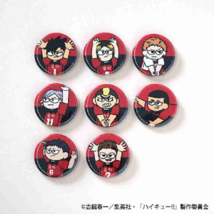 Haikyu!! Girori TD Can Badge Match Ver. Nekoma High School (ハイキュー!! ジロリ TD缶バッジ 試合Ver. 音駒高校)