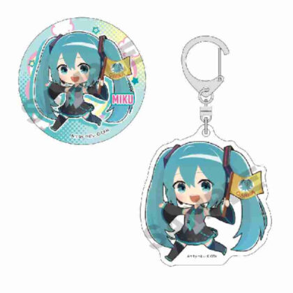 Hatsune Miku Can Badge & Acrylic Keychain Set Hatsune Miku Enjoy Osaka 2024 (初音ミク 缶バッジ&アクリルキーホルダーセット 初音ミク エンジョイ大阪2024)