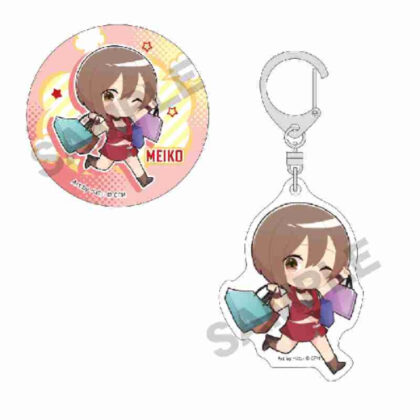 Hatsune Miku Can Badge & Acrylic Keychain Set MEIKO Enjoy Osaka 2024 (初音ミク 缶バッジ&アクリルキーホルダーセット MEIKO エンジョイ大阪2024)