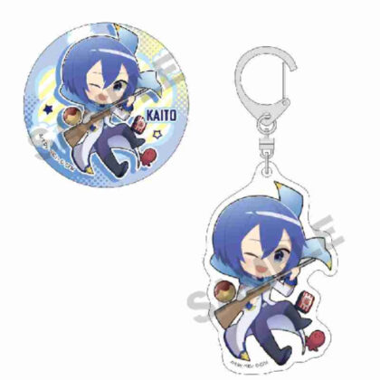 Hatsune Miku Can Badge & Acrylic Keychain Set KAITO Enjoy Osaka 2024 (初音ミク 缶バッジ&アクリルキーホルダーセット KAITO エンジョイ大阪2024)