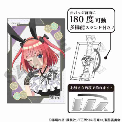 The Quintessential Quintuplets∽ Art Can Badge Nino Nakano Monochrome Bunny Dress (五等分の花嫁∽ アート缶バッジ 中野二乃 モノクロバニードレス)