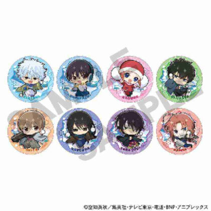 Gintama Trading Can Badge Mini Character Snowball Fight (銀魂 トレーディング缶バッジ ミニキャラ雪合戦)