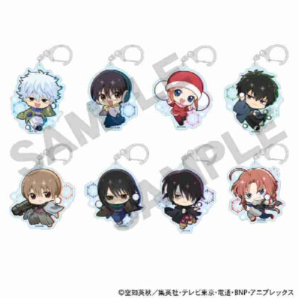 Gintama Trading Acrylic Keychain Mini Character Snowball Fight (銀魂 トレーディングアクリルキーホルダー ミニキャラ雪合戦)