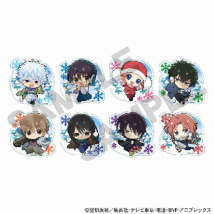 Gintama Trading Acrylic Clip Mini Character Snowball Fight (銀魂 トレーディングアクリルクリップ ミニキャラ雪合戦)