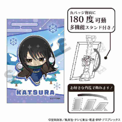 Gintama Art Can Badge Kotaro Katsura Mini Character Snowball Fight (銀魂 アート缶バッジ 桂小太郎 ミニキャラ雪合戦)