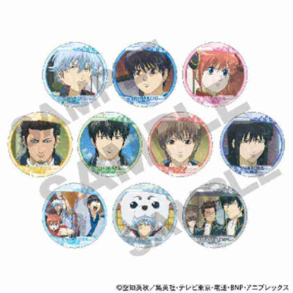 Gintama trading hologram can badge (銀魂 トレーディングホログラム缶バッジ)