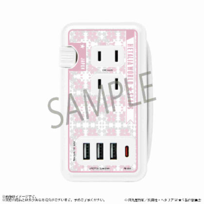 Hetalia World☆Stars Japan Model AC Tap with USB/USB Type-C (ヘタリア World☆Stars 日本 モデル USB/USB Type-C付きACタップ)