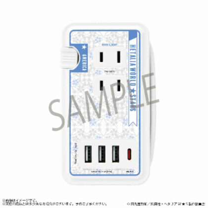 Hetalia World☆Stars American model AC tap with USB/USB Type-C (ヘタリア World☆Stars アメリカ モデル USB/USB Type-C付きACタップ)