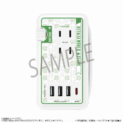 Hetalia World☆Stars UK model AC tap with USB/USB Type-C (ヘタリア World☆Stars イギリス モデル USB/USB Type-C付きACタップ)