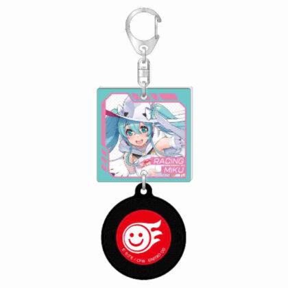 Racing Miku 2024Ver.×Super Sonico Jacket style record key chain A (レーシングミク 2024Ver.×すーぱーそに子 ジャケット風レコードキーホルダー A)