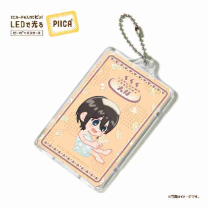 Yurucamp△ SEASON3 Hot spring style design PIICA peaker (with clear pass case) Ena Saito (ゆるキャン△ SEASON3 温泉風デザイン PIICAピーカ(クリアパスケース付き) 斉藤恵那)