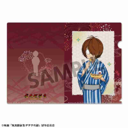 鬼太郎誕生 ゲゲゲの謎 描き下ろしクリアファイル鬼太郎&目玉おやじ お祭りVer. (喜太郎的誕生 格格格之謎 新圖透明文件夾 喜太郎＆美玉大矢次祭Ver.)