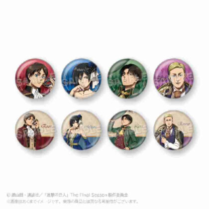 Attack on Titan Trading Can Badge Masquerade Ver. (進撃の巨人 トレーディング缶バッジ 仮面舞踏会Ver.)