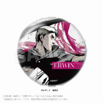 Attack on Titan Sumi-e style little big can badge Vol.2 Erwin pattern A (進撃の巨人 墨絵風ちょいデカ缶バッジ Vol.2エルヴィン絵柄A)