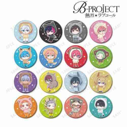 B-PROJECT -熱烈*ラブコール- トレーディング ちびキャラ グリッター缶バッジ (B-PROJECT -月*Love Call- 交易赤壁角色閃光罐徽章)