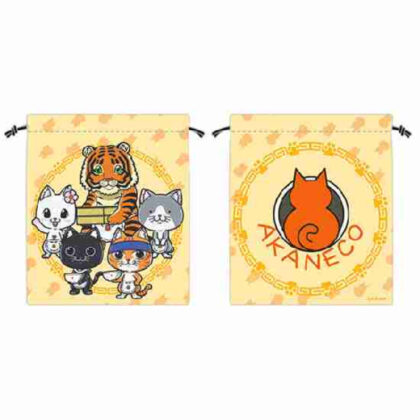 Ramen Red Cat Drawstring Bag Set (ラーメン赤猫 巾着 集合)