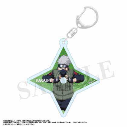 NARUTO-ナルト- 疾風伝 手裏剣型アクリルキーホルダー Dはたけカカシ (NARUTO 疾風傳手裡劍形狀壓克力鑰匙圈 D 卡卡西旗木)
