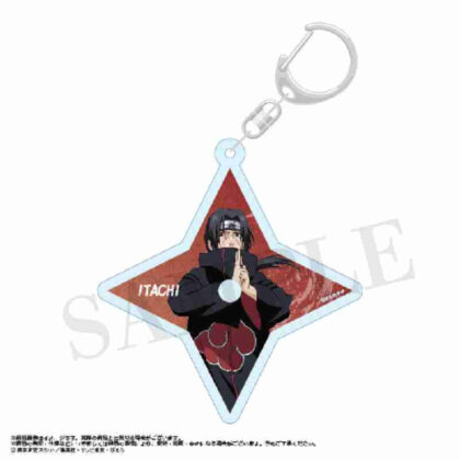 NARUTO-ナルト- 疾風伝 手裏剣型アクリルキーホルダー Fうちはイタチ (NARUTO 疾風傳手裡劍形狀壓克力鑰匙圈 F 宇智波鼬)