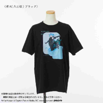 HATSUNE MIKU EXPO 10th Anniversary T-shirt pattern A (Hachisan) Black L size (HATSUNE MIKU EXPO 10th Anniversary Tシャツ柄A(八三様) ブラック Lサイズ)