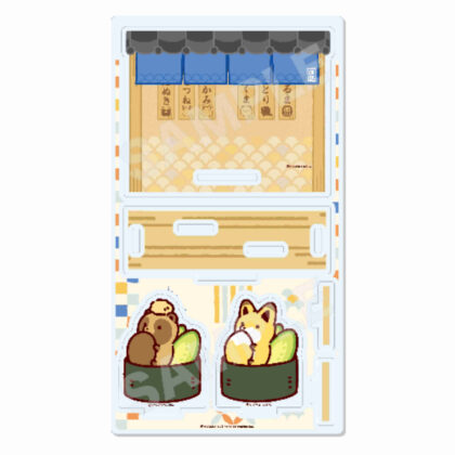 タヌキとキツネ ジオラマアクリル 02 タヌキ&キツネ 軍艦巻き(Enjoy!OSUSHI!) (浣熊和狐狸立體模型壓克力 02 浣熊和狐狸軍艦卷（享受！OSUSHI！）)