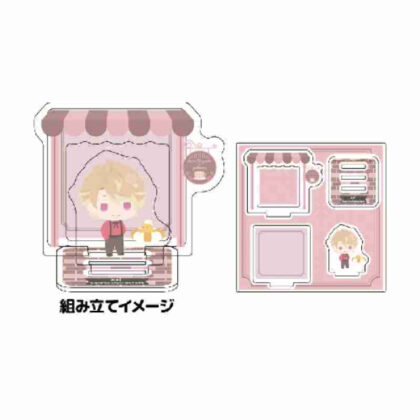Acrylic stand plate A3! x Sanrio characters 04 Chigasaki Itaru x Gudetama (mini character illustration) (アクリルスタンドプレート A3!×Sanrio characters 04茅ヶ崎至×ぐでたま(ミニキャライラスト))