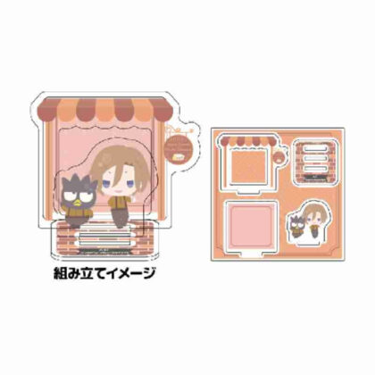Acrylic stand plate A3! x Sanrio characters 13 Settsu Banri x Bad Badzumaru (mini character illustration) (アクリルスタンドプレート A3!×Sanrio characters 13摂津万里×バッドばつ丸(ミニキャライラスト))