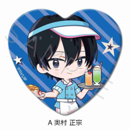 2.5 Dimensional Temptation Heart-shaped Can Badge A Masamune Okumura (2.5次元の誘惑 ハート型缶バッジ A 奥村正宗)