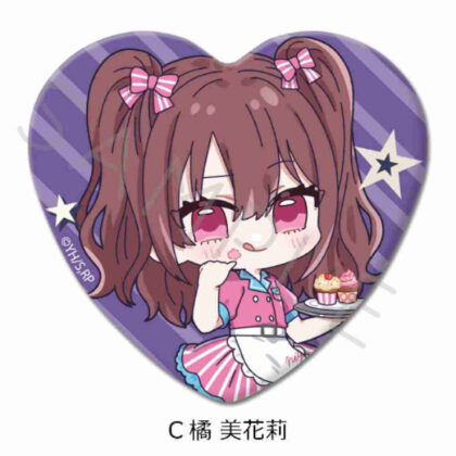 2.5 Dimensional Temptation Heart-shaped Can Badge C Tachibana Mikari (2.5次元の誘惑 ハート型缶バッジ C 橘美花莉)