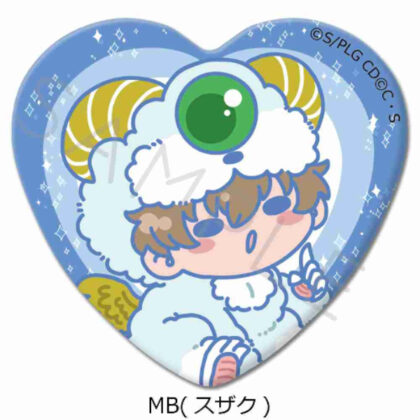 Code Geass Lelouch of the Rebellion Heart-shaped tin badge MB Suzaku (コードギアス 反逆のルルーシュ ハート型缶バッジ MB スザク)
