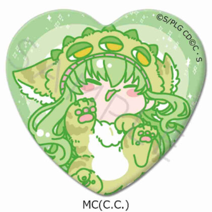 Code Geass Lelouch of the Rebellion Heart-shaped tin badge MC C.C. (コードギアス 反逆のルルーシュ ハート型缶バッジ MC C.C.)