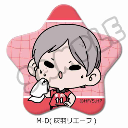 Haikyu!! Everyone mochocho operation! 1st edition Star-shaped can badge M-D Haibane Rief (ハイキュー!! みんなmochocho化大作戦! 第1弾 星型缶バッジ M-D 灰羽リエーフ)