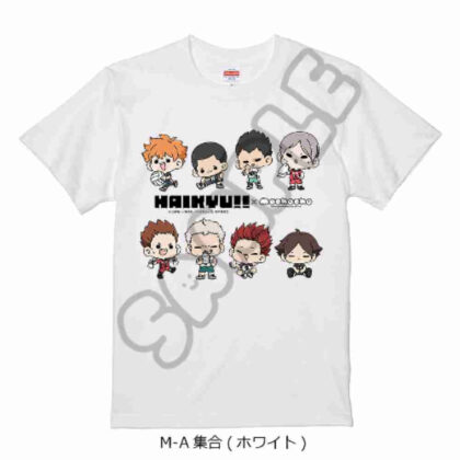 Haikyu!! Everyone mochocho operation! 1st edition T-shirt M-A set white XL size (ハイキュー!! みんなmochocho化大作戦! 第1弾 Tシャツ M-A 集合 ホワイト XLサイズ)