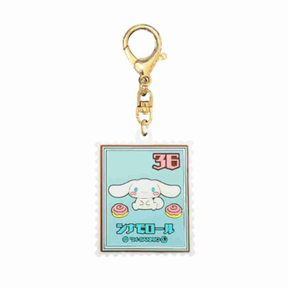 Sanrio Characters Retro Stamp Rubber Keychain Cinnamoroll (サンリオキャラクターズ レトロ切手ラバーキーホルダー シナモロール)