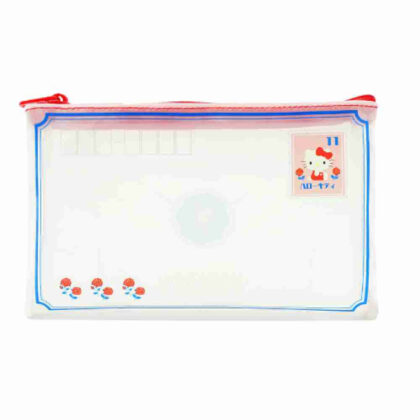 Sanrio Characters Retro Stamp Flat Pouch Hello Kitty (サンリオキャラクターズ レトロ切手フラットポーチ ハローキティ)