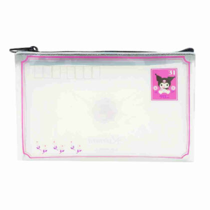 Sanrio Characters Retro Stamp Flat Pouch Kuromi (サンリオキャラクターズ レトロ切手フラットポーチ クロミ)
